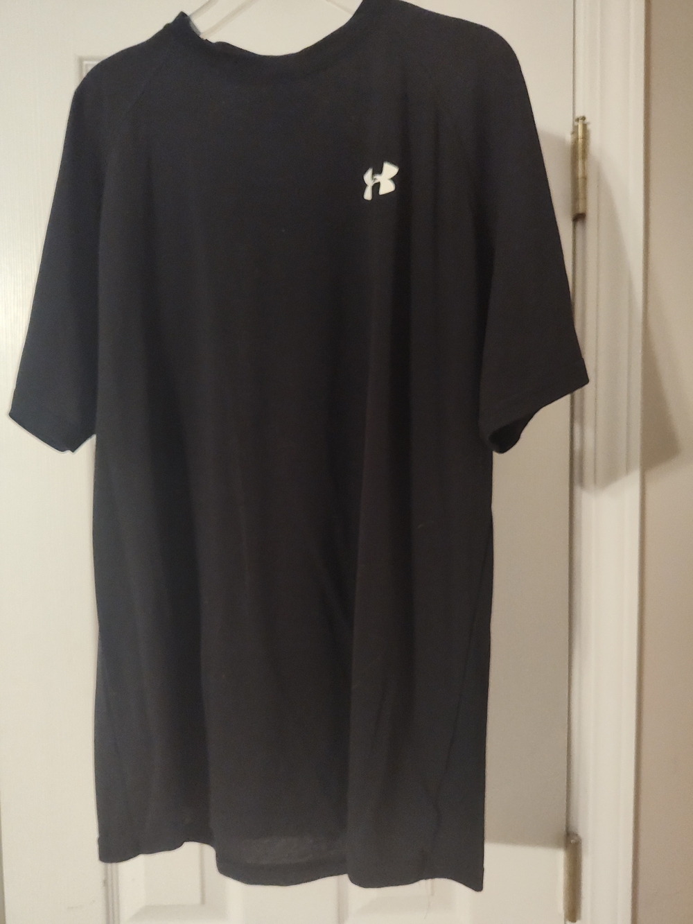 Under Armour Black Short Sleeve Performance Tee with White Logo